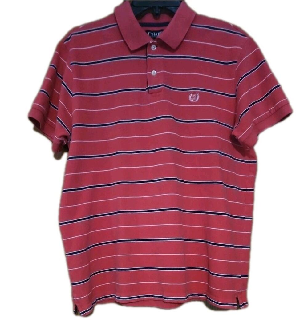 Vintage Chaps Ralph Lauren Polo Shirts Size Med Pink Blue White